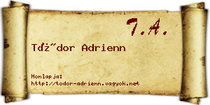 Tódor Adrienn névjegykártya